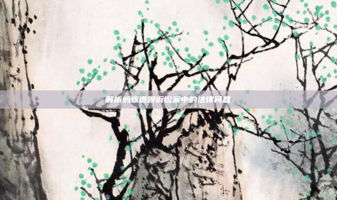 解析蚂蚁借呗诉讼案中的法律问题-第1张图片-爱好者网